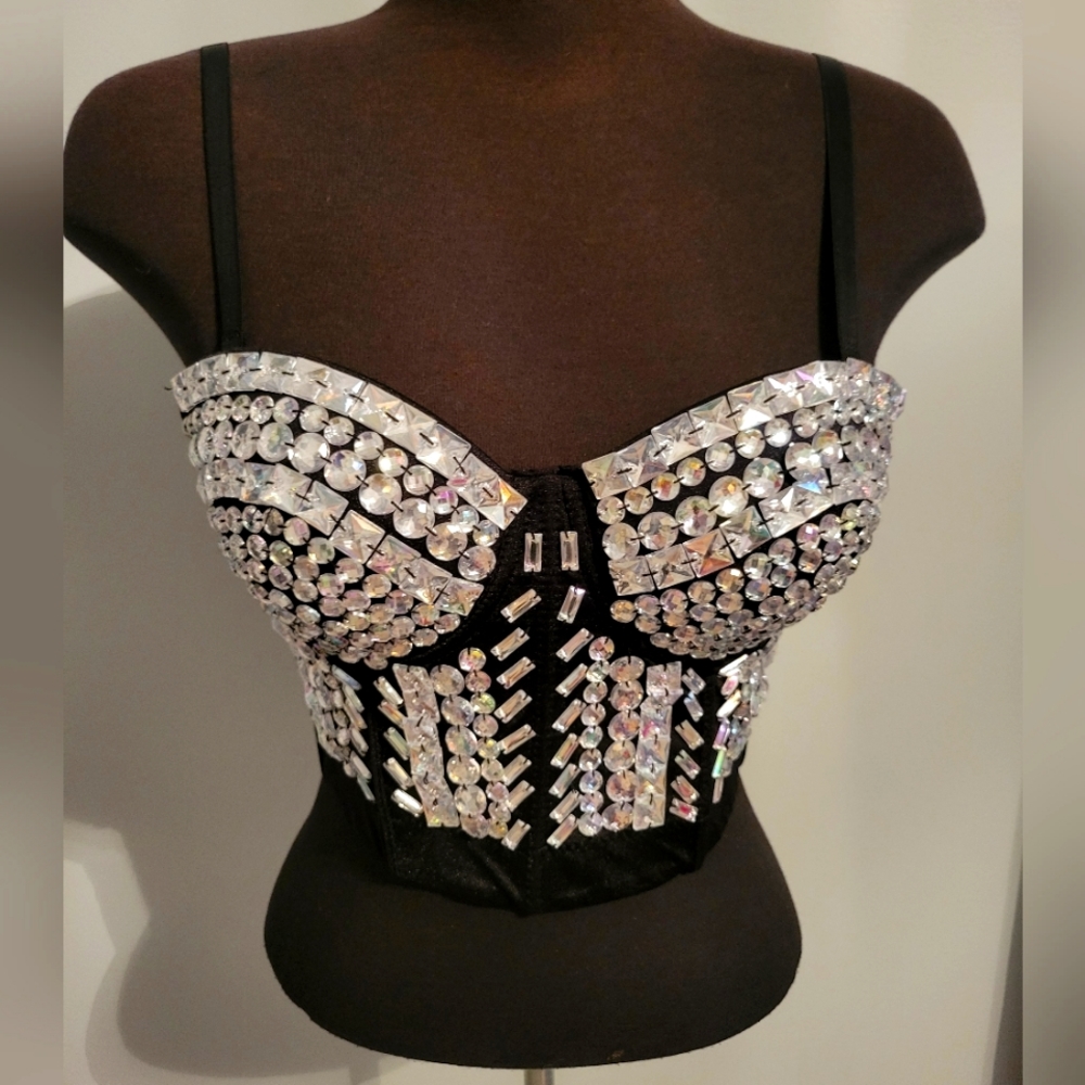 New sparkle corset top size S